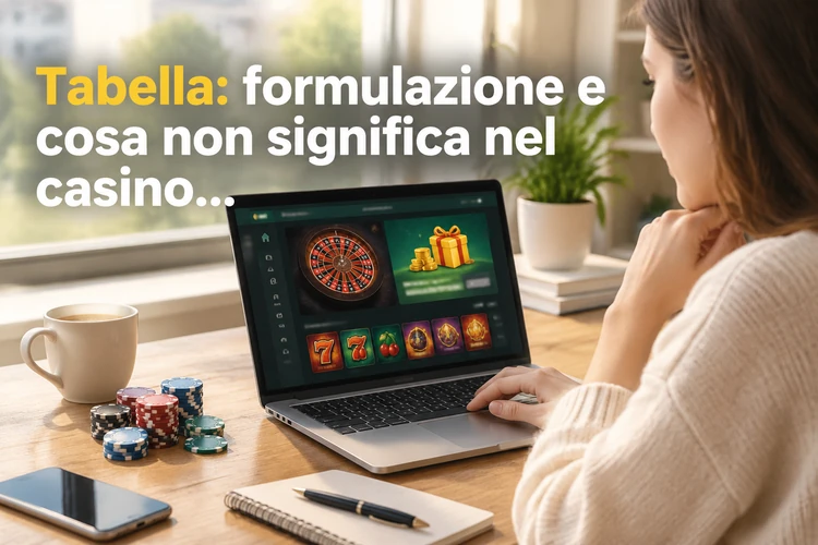Tabella: formulazione e cosa non significa nel casino baxterbet